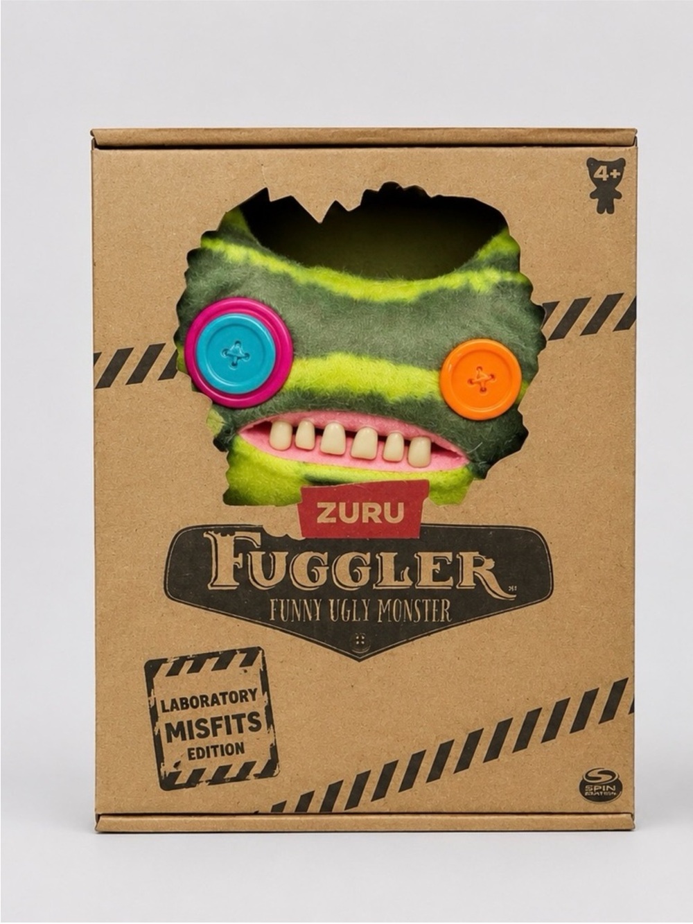ZURU Fuggler Funny Ugly Monster Laboratory Misfits Edition Plush – Green Stripe